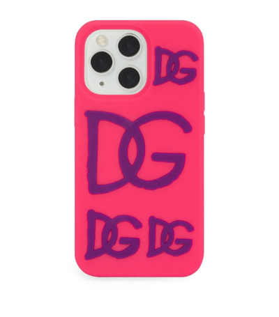 Dolce & Gabbana Dg Millenials Logo Iphone 13 Pro Case In Pink