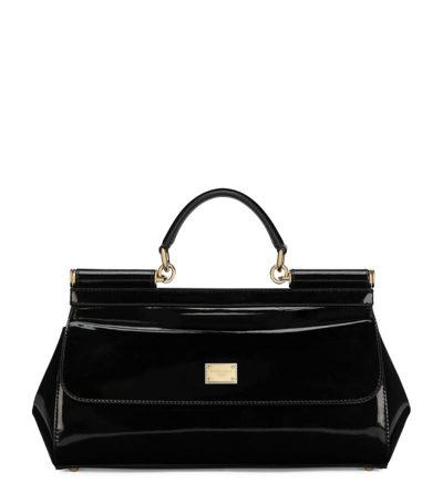Dolce & Gabbana Medium Patent Sicily Top-handle Bag In Multi