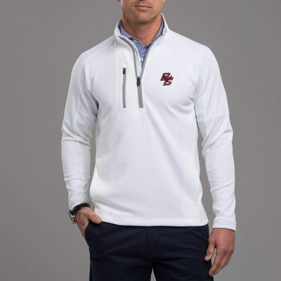 Zero Restriction Boston College | Z500 1/4 Zip Pullover | Collegiate In White/metallic Silver