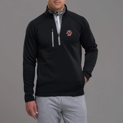 Zero Restriction Boston College | Z500 1/4 Zip Pullover | Collegiate In Black/metallic Silver