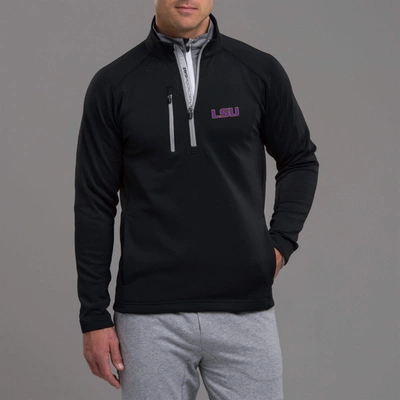 Zero Restriction Lsu | Z500 1/4 Zip Pullover | Collegiate In Black/metallic Silver