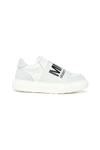 Mm6 Maison Margiela Slip-on In Pelle Con Fascia Elastica Logata In White