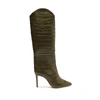 Schutz Maryana Pointed Toe Boot In Military Green