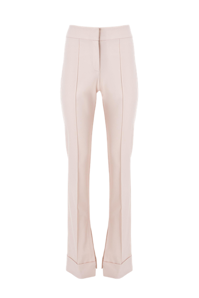 Lita Couture High Rise Trousers In Pastel Pink