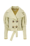 LITA COUTURE STATEMENT JACKET WITH OVERSIZED LAPELS IN YELLOW