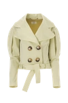 Lita Couture Statement Jacket With Oversized Lapels In Yellow