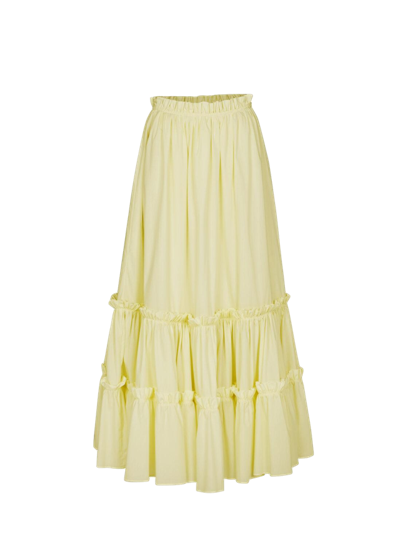 F.ilkk Yellow Ruffle Skirt