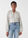 Faherty Naomi Stripe Long Sleeve Blouse In Sierra Stripe