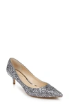 Jewel Badgley Mischka Women's Royalty Shimmer Pump Women's Shoes In Smoke Chunky Glitter