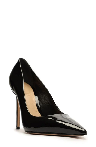 Schutz Lou Pointed Toe Pump In Black Patent