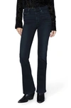Paige Laurel Canyon High Waist Flare Leg Jeans In Black Willow