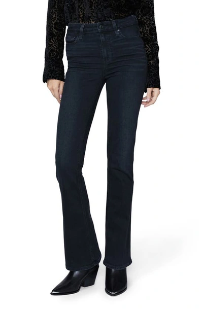 Paige Laurel Canyon High Waist Flare Leg Jeans In Black Willow