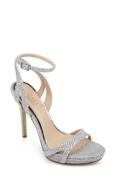 Jewel Badgley Mischka Arianna Ankle Strap Sandal In Silver