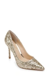 Jewel Badgley Mischka Azalea Pointed Toe Pump In Gold