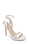 Jewel Badgley Mischka Arianna Ankle Strap Sandal In White