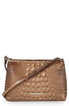 Brahmin Lorelei Croc Embossed Leather Shoulder Bag In Saddle Melbourne