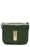 Demellier Vancouver Leather Crossbody Bag In Green Smooth