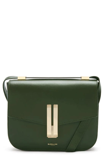 Demellier Vancouver Leather Crossbody Bag In Green Smooth