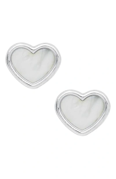Mignonette Babies' Sterling Silver Heart Stud Earrings