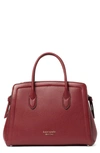 Kate Spade Knott Medium Leather Satchel In Autumnal Red