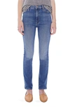 MOTHER THE SWOONER RASCAL HOVER HIGH WAIST ANKLE STRAIGHT LEG JEANS