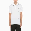 FRED PERRY WHITE SHORT SLEEVE POLO SHIRT IN COTTON