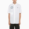 FRED PERRY WHITE SHORT SLEEVE SHIRT IN COTTON