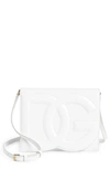 Dolce & Gabbana Dolce&gabbana Dg Logo Flap Leather Crossbody Bag In Optical White