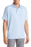 Peter Millar Drum Stripe Performance Polo In Shaved Ice