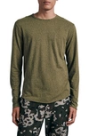 Rag & Bone Haydon Jaspe Long-sleeved T-shirt In Lt Olive