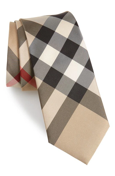 Burberry Manston Exploded Check Silk Tie In Beige