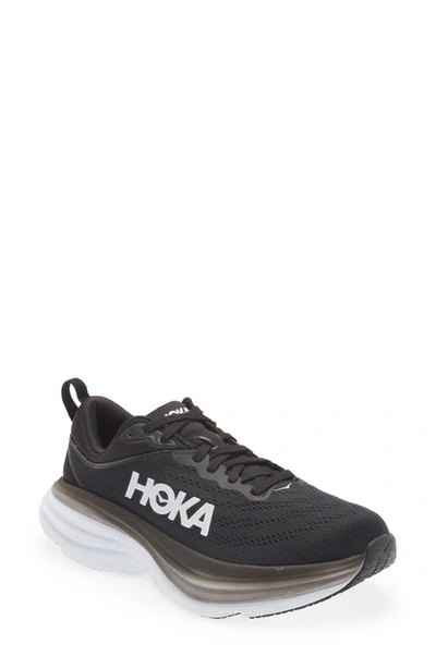 Hoka Bondi 8 Running Shoe In Black/white