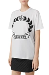 BURBERRY EMBROIDERED CREST COTTON GRAPHIC TEE