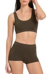 Hanro Touch Feeling Crop Top In 2845 - Wood