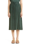 Samsoe & Samsoe Uma Pleated Midi Skirt In Garden Topiary