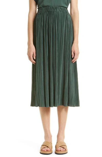 Samsoe & Samsoe Uma Pleated Midi Skirt In Garden Topiary