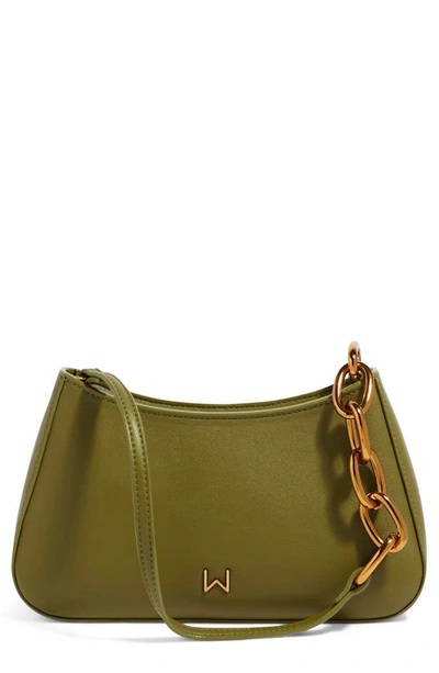 House Of Want Newbie Vegan Leather Shoulder Bag In Olive