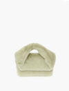 Jw Anderson Medium Twister Shearling Crossbody Bag In Neutrals