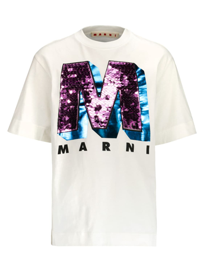 Marni Kids T-shirt For Girls In White