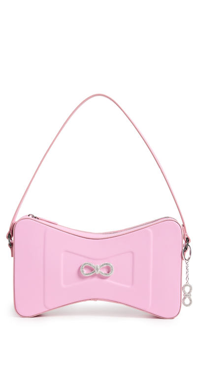 Mach & Mach Large Camille Leather Shoulder Bag In Pink