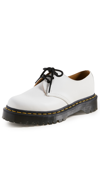 DR. MARTENS' 1461 QUAD 3 EYE LOAFERS WHITE