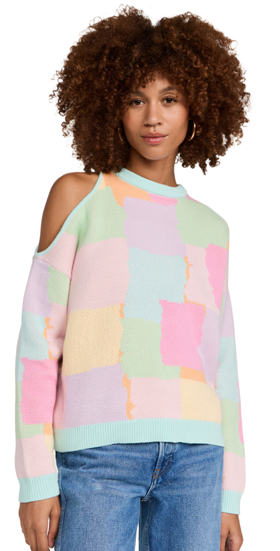 Olivia Rubin Joanie Sweater In Pastel Scribble