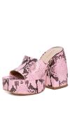 Schutz Women's Aretha Platform High Heel Slide Sandals In Rose Pink