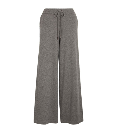 Johnstons Of Elgin Cashmere Wide-leg Sweatpants In Grey