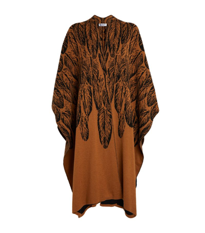 Johnstons Of Elgin Cashmere Feather Cape In Brown