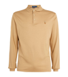 Polo Ralph Lauren Pima Cotton Long-sleeved Polo Shirt In Vintage Khaki