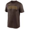 Nike Brown San Diego Padres Team Wordmark T-shirt In Brown/brown
