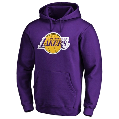 Fanatics Mens Los Angeles Lakers  Lakers Nut Primary Logo Pullover Hoodie In Purple