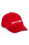 Palm Angels Classic Logo Baseball Cap In Red White