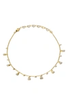 Child Of Wild Miami Rhinestone Anklet In Gold